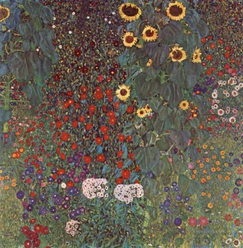 Gustavo Klimt Painting - Gartenmit SonnenblumenaufdemLande Simbolismo Gustav Klimt